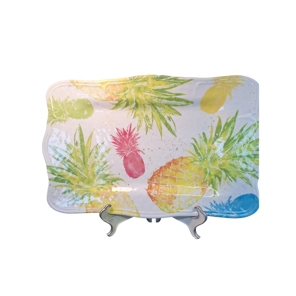 Plow & Hearth Melamine Pineapple Serving Tray